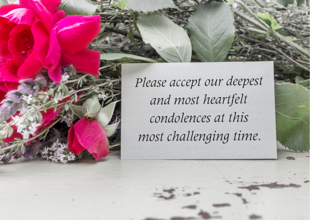 How to write a condolence card